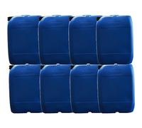 ITP Packaging 8 x Blue 20 Litre Plastic Jerry Can with Tamper Evident Cap Water Storage for Camping and Caravanning