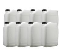 ITP Packaging 8 x Heavy Duty 20 Litre Anti Glug Ecovent Jerry Can Plastic Water Tank/Carrier for Camping with Eco Vent Design Food Grade Un Approved