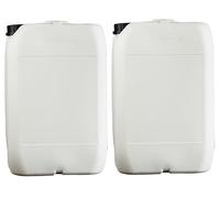 ITP Packaging Plastic Water Storage Containers 20 Litre, Set of 2, Tamper Evident Lids, ideal for Camping, Caravanning, Boating, Water Storage & Transportation (White)
