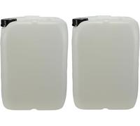 ITP Packaging Plastic Water Storage Containers 20 Litre, Set of 2, Tamper Evident Lids, ideal for Camping, Caravanning, Boating, Water Storage & Transportation (Natural)