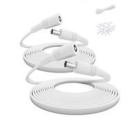 Itramax 12V DC Extension Cable 20ft 2Pack,Flat 5.5mm x 2.1mm 22 AWG Power Supply Extended Cord,5521 12 Volt Female to Male Barrel Plug Extender Adapter Lead for CCTV Security Camera,Eufy,TP-Link Tapo