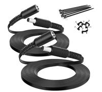 Itramax 12V DC5521 Flat Extension Cable 10FT/2Pack Female to Male Extender | 3M 5.5mmx2.1mm Power Supply Extended Cord for CCTV Security Camera,Outdoor Cam,DVR,NVR,LED Strip,Monitor,TP-Link Tapo C500