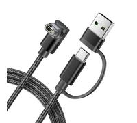 Itramax 2-in-1 Charger Cable for Garmin Watch 6FT 1Pack,Nylon Charging Cord for Garmin Fenix 8 E 7 7X 7S Solar,Forerunner 965 955 265 255 245 165 55 45,Venu 3 SQ,Instinct,Vivoactive 5,Epix Pro,Swim 2