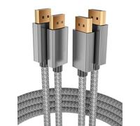 Itramax 8K 60Hz DisplayPort Cable 4.5M(2Pack),15FT DP 1.4 Male Ultra High Speed Cord for Laptop/PC/TV/Gaming Monitor,Support HBR3 Bandwidth of 32.4Gbps,4K@144Hz,2K@165Hz,1080P@240Hz(DP 1.2 Compatible)