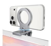 Itramax Continuity Camera Mount for iMac & Desktop Monitor,360° Adjustable iPhone Webcam Stand Holder with Metal Rings for MagSafe iPhone 17/16/15/14/13/12/11/XR/XS,MacBook,Mac,Apple TV,Studio Display