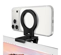 Itramax Continuity Camera Mount for iMac,Magnetic iPhone Monitor Holder | Desktop Monitor Cell Phone Webcam Holder Stand,for MagSafe iPhone 17 16 15 14 13 12 11 XR XS,Apple TV 4K,Studio Display,Black