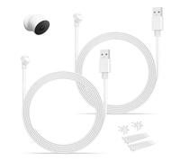 Itramax Flat Power Cable for Google Nest Cam Battery 2nd Gen 2Pack 20FT/6M