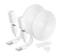 Itramax Flat USB A Male to Female Power Extension Cable 20FT/6M 2Pack,White