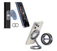 Itramax Gym Magnetic Phone Holder 360° Adjustable Alloy MagSafe Stand for iPhone 1-Pack & Dual-Sided Magnetic Ring Phone Holder MagSafe Stand for iPhone 1-Pack