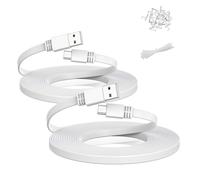 Itramax Micro USB Power Cable 6M/2Pack,Flat Micro USB Charging Power Cord,Charger for Blink XT XT2 Mini Camera Outdoor 3(3rd Gen),Wyze Cam V3,Pan V4,Arlo Q,Nest Yi,Zmodo,Netvue,Xbox One Controller
