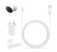 Itramax Power Cable for Google Nest Cam Outdoor or Indoor,Battery,20FT/6M Long Weatherproof Charging Cable with Charger 5V2A for Nest Camera(Battery),Continuous Charger,Outdoor Indoor Cord