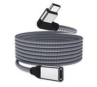 Itramax Right Angle USB C Extension Cable 2M,Type C Male to USB-C Female Cable 3.1 3.2 Gen2,USBC Thunderbolt 3 Cord for MacBook,iPad Mini 7 6,iPhone 17 16 Pro,Apple Watch 10, Samsung S25 S24 S23 S22