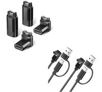 Itramax USB-C Garmin Watch Charging Adapter 4-Pack & 2-in-1 Right-Angle Charging Cable 2-Pack