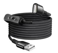 Itramax USB On Off Switch Cable,USB Extension Cable Support Data and Power 3.3FT/1M,Inline Power Switch,Male to Female with Toggle Switch for LED Lamp,LED Light Strips,Driving Recorder