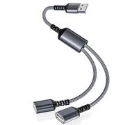 Itramax USB Splitter 0.3M, Y Cable, 1 In 2 Out Dual Port Extender Hub, USB Male to Double Female Extension Cord Adapter, Data Power Charger Splitter Converter for MacBook,PS5, PS4, Xbox One, Laptop