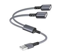 Itramax USB Splitter Cable 1 in 2 Out 1M,USB-A Male to Double Female Y Splitter Extension Cord,Dual Port Extender Hub,Data Power Charger Split Adapter for TV,PC,Laptop,MacBook,PS4,PS5,Car,Mouse