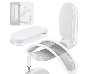 Itramax Wall Mount Headphone Hanger,Adhesive Headset Holder for Desk,2 Pack Foldable Headphone Monitor Stand Holder,Sticky PC Gaming Headset Earphone Hook for AirPods Max,HyperX,Sennheiser,Xbox-White