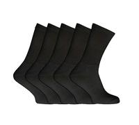 ITRAT® 5 Pairs Men’s Cotton Rich Plain Sports Socks Breathable Comfortable Crew Men Sportswear socks men walking sports socks Men’s Athletic training socks (Black)