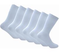 ITRAT 6 Pairs Children's School Socks Kids Boys Girls Back to School socks Cotton Rich Plain Ankle Multipack School Socks (4-6 White)