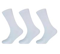 ITRAT 6 Pairs Multipack Men's Non Elastic Diabetic Rib Cotton Socks for People with Swollen Legs, Extra Wide Socks for Swollen feet Uk Size 6-11 (UK, Numeric, 6, 11, Regular, Regular, 6, White)