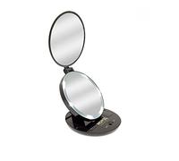 iTrend Folding Makeup LED light Round Dual Handy Mirror - Travel Ease Handheld - For Pocket, Purse, Office, Car, Gift