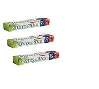 iTrend Sealapack 3 x Eco-Friendly Cling Film Food Seal Wraps - Multipurpose for Kitchen & Fridge - For Storing Food - 30cm x 30m