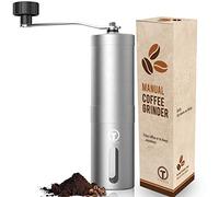 iTrends Manual Coffee Grinder - Stainless Steel Hand Crank Coffee Bean Grinder with Adjustable Settings for Espresso to Coarse Coffee