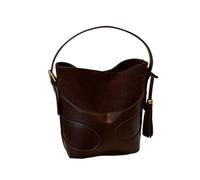 ITRHJTGP Brown Suede Bag Women Faux Suede Bucket Bag Patchwork Shoulder Solid Color Tote Adjustable Strap(Purple Red)