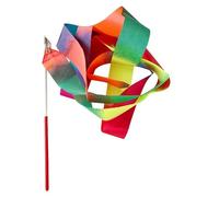 ITRHJTGP dance ribbons 1/2Pcs 2M Art Gymnastics Ballet Dance Ribbon With Twirling Stick Flashing Glitter Sport Performance Strip Stage Show Prop for dance performances(1Pc Color)