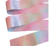 ITRHJTGP dance ribbons 2M/4M Art Gymnastics Ballet Dance Ribbon With Twirling Stick Flashing Glitter Sport Performance Strip Stage for dance performances(2M,1pc A-Pink handle)