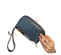 ITRHJTGP Ladies Purse Clutch Wallets Long Woman Wallet Cowhide Leather Money Coin Purse Card Holders(Blue)