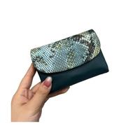 ITRHJTGP Ladies Purse Cow Leather Short Wallet Women Genuine Cowhide Card Holder Purse Ladies(Blue)