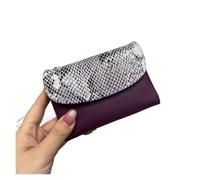 ITRHJTGP Ladies Purse Cow Leather Short Wallet Women Genuine Cowhide Card Holder Purse Ladies(Purple)