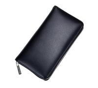 ITRHJTGP Ladies Purse Wallet Genuine Leather Long Large Capacity Organ Function Card Holder Wallets(Black)