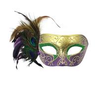 ITRHJTGP masquerade mask 10pcs Festival Carnival Painted Half Face Mask Set Handheld Stick Bead Chain Sequin Couples Ball for Halloween(Colro-01-6pcs)