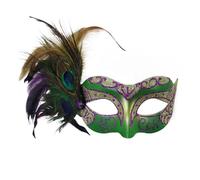 ITRHJTGP masquerade mask 10pcs Festival Carnival Painted Half Face Mask Set Handheld Stick Bead Chain Sequin Couples Ball for Halloween(1)