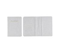 ITRHJTGP Passport Holder Solid Color PU Leather Passport Cover with Multi-Functional Card Case for Home Travel(Silver)
