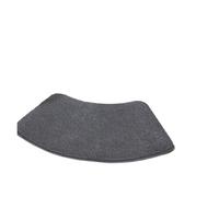 ITRHJTGP Quadrant Curved Shower Mat Solid Color Thick Shower Room Absorbent Floor Mat Soft Fur Foot Bathroom Non-slip(GREY)