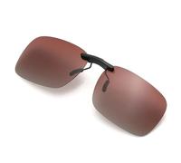 ITRHJTGP Sunglasses for men Polarized Rimless Men Clip On Sunglasse Glasses Narrow Clip-on Lenses Sunglasses UV400 For outdoor(Gradient tea)