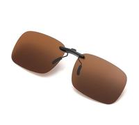ITRHJTGP Sunglasses for men Polarized Rimless Men Clip On Sunglasse Glasses Narrow Clip-on Lenses Sunglasses UV400 For outdoor(Tea)