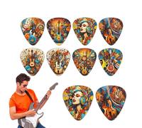itrimaka Acoustic Guitar Plectrum, Colorful Acoustic Guitar Plectrum | Musical Accessory For Ukulele, Bass, Electric Guitar, Guitar, Acoustic Guitar