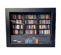 itrimaka Anxieties Bookshelf, Anxieties Bookshelf Shake Away Your Anxieties, Small Wooden Book Boxes Display Case, Handmade Bookroom Ornament for Book Lovers