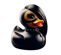 itrimaka Duckieville Duck Statue, Duckieville Duck Figure, Gothic Black Ducksville Duck, Resin Evil Rubber Duck Collectable Toys for Home Decor,1/5