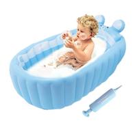 itrimaka Inflatable Kids Bathtub,Kids Thick Foldable Shower Basin - Non Slip Travel Bathtub Collapsible Kids Thick Foldable Shower Basin