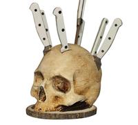 itrimaka Skull Knifes Holder, Horror Skull Knifes Block for Kitchen Storage, Skeleton Shape Head Knifes Rack Organizer, Gothic Kitchen Gadgets & Home Decor, WUAU1KA5SKMFIEIK