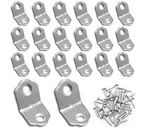 ITROLLE 135 Degree Corner Brackets 20PCS Silver Iron Mounting Hardware