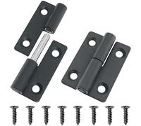 ITROLLE 2PCS 50x36x2mm Black Lift Off Hinge Stainless Steel 304 Lift Off Hinges Detachable Slip Joint Small Flag Hinges Rising Butt Door Hinges, Right Handedness