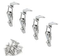 ITROLLE 4PCS 58mm 90 Degree Right Angle Latch Stainless Steel Tool Box Hood Locks Latches Spring Loaded Trigger Lock Clasp Buckle Latch Tool Box Hasps