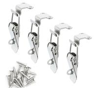 ITROLLE 4PCS 90mm 90 Degree Right Angle Latch Stainless Steel Tool Box Hood Locks Latches Spring Loaded Trigger Lock Clasp Buckle Latch Tool Box Hasps