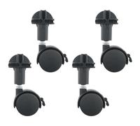 ITROLLE 4PCS Black Cubic Foot Connector Wire Grid Cube Plastic Connectors for Travel Suitcase Carry On Luggage Spinner Wheels Furniture Casters Swivel Replacement Wheels Plastic Castor Wheels